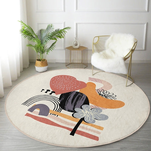 Bohemian Home Round Rug for Eclectic Decor | Homeezone