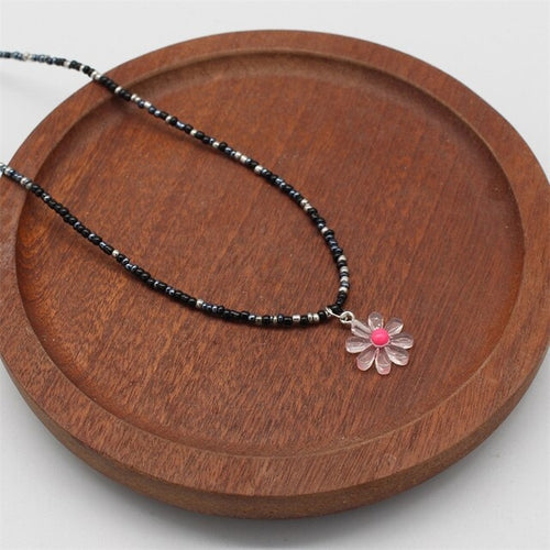 Colorful Flowers Necklace | Flower Statement Necklace - Flower Pendant