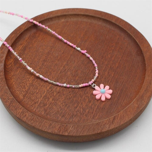 Colorful Flowers Necklace | Flower Statement Necklace - Flower Pendant