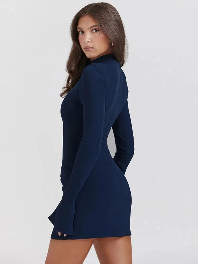 Chic Sapphire Mini Dress