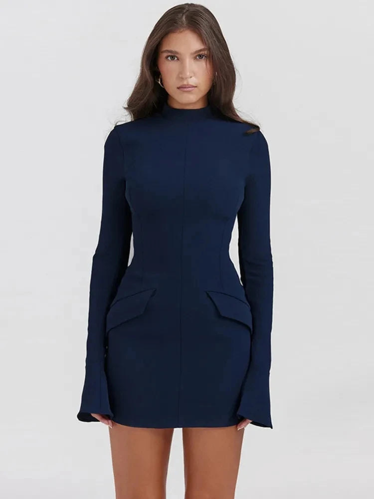 Chic Sapphire Mini Dress